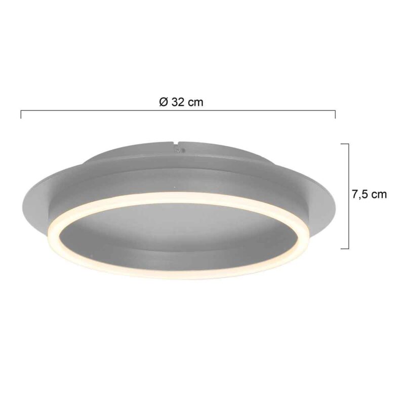 Plafondlamp Ringlux 3655ST Staal Ø32 2000 Lumen - Afbeelding 2