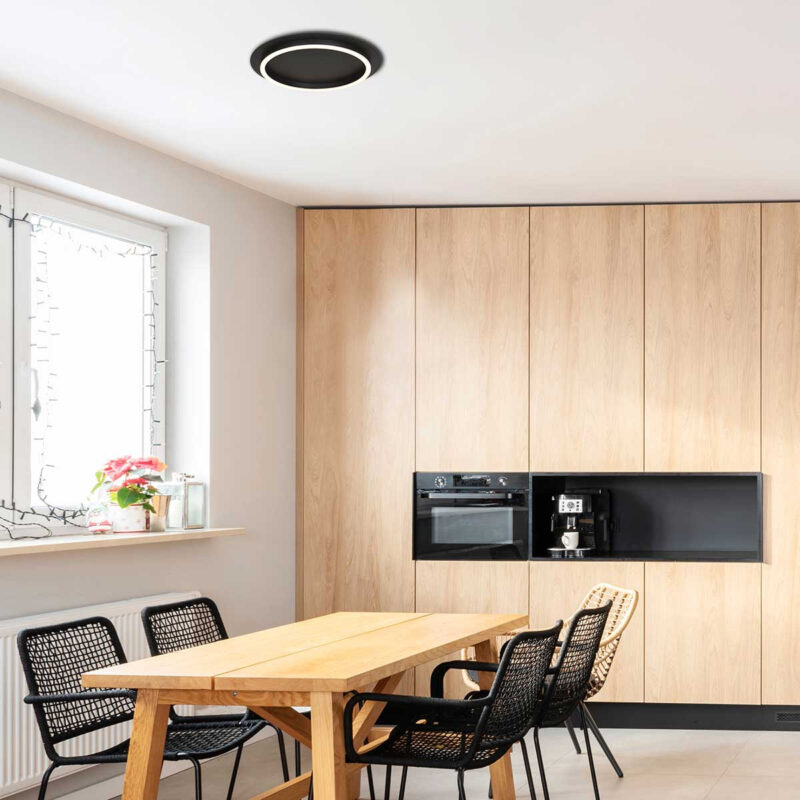 Plafondlamp Ringlux 3655ZW Zwart Ø32 2000 Lumen - Afbeelding 3