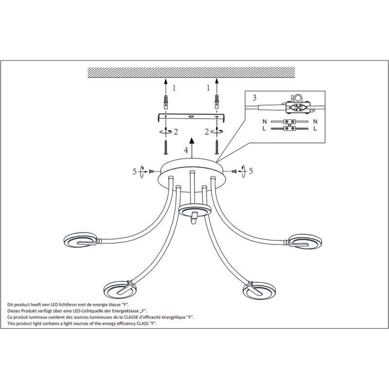 Plafondlamp Turound 3375ST Staal - Afbeelding 8