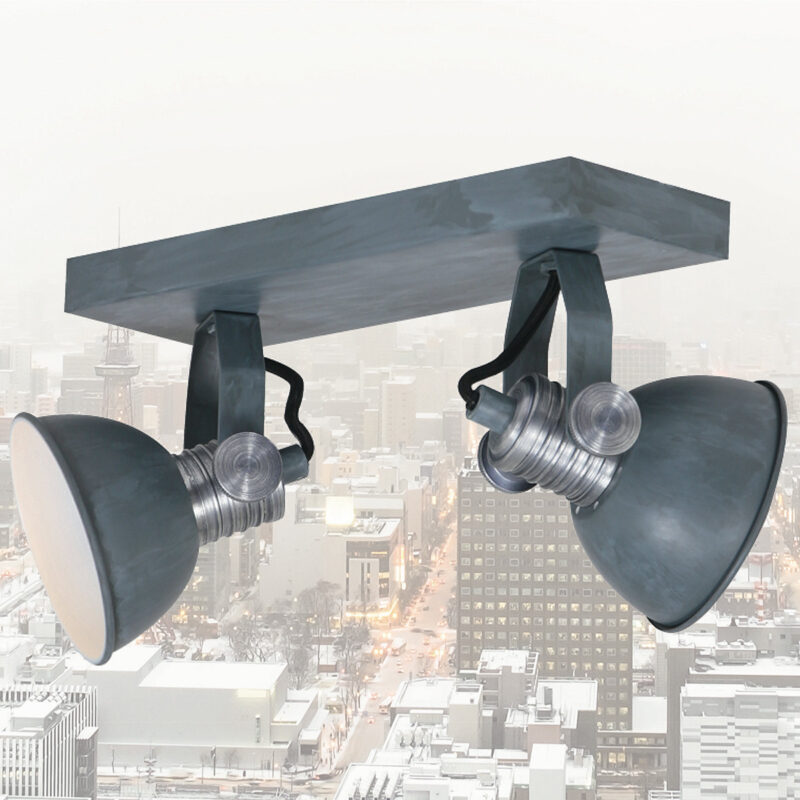 Plafondspot Brooklyn 1534GR Grijs inclusief GU10 lichtbronnen - Afbeelding 3