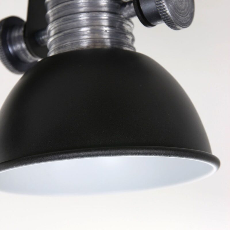 Plafondspot Brooklyn 1534ZW Zwart inclusief GU10 lichtbronnen - Afbeelding 6