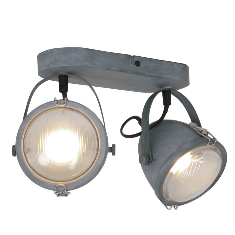 Plafondspot Paco 1312GR Grijs inclusief lichtbronnen - Afbeelding 2