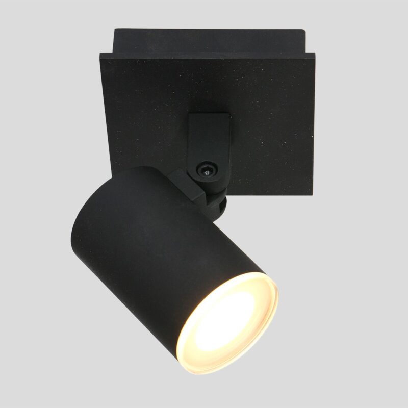 Plafondspot Points Noirs 3059ZW Zwart opbouwspot inclusief lichtbron - Afbeelding 12