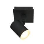 - Moderne zwarte LED wandlamp met verstelbare spot voor binnenshuis en tuinverlichting.