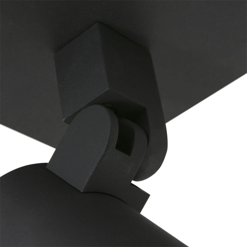 Plafondspot Points Noirs 3059ZW Zwart opbouwspot inclusief lichtbron - Afbeelding 3