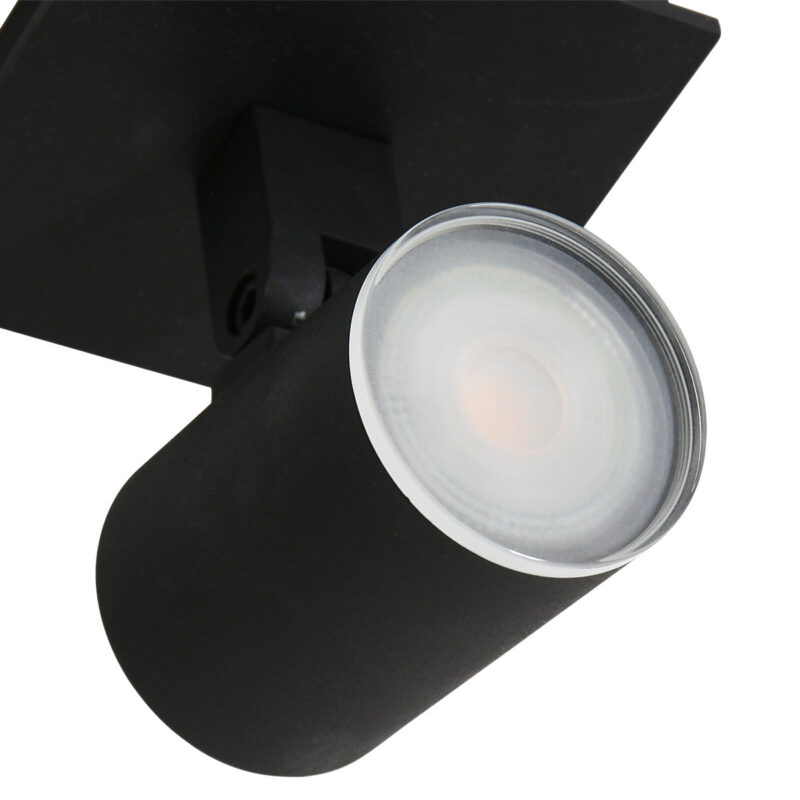 Plafondspot Points Noirs 3059ZW Zwart opbouwspot inclusief lichtbron - Afbeelding 5