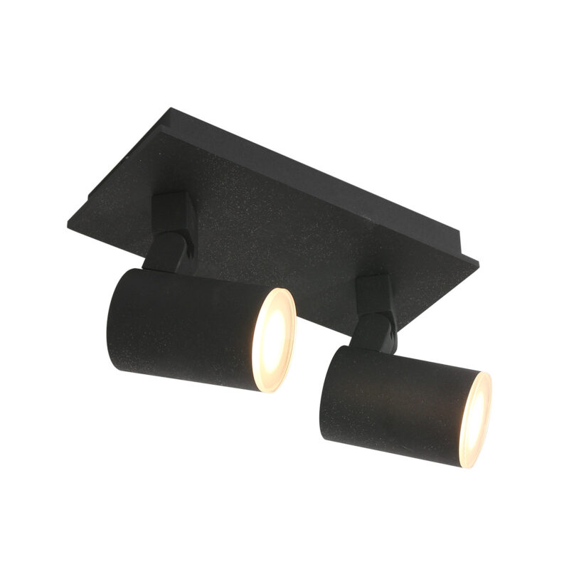 Plafondspot Points Noirs 3060ZW Zwart 2 lichts opbouwspot - Afbeelding 2