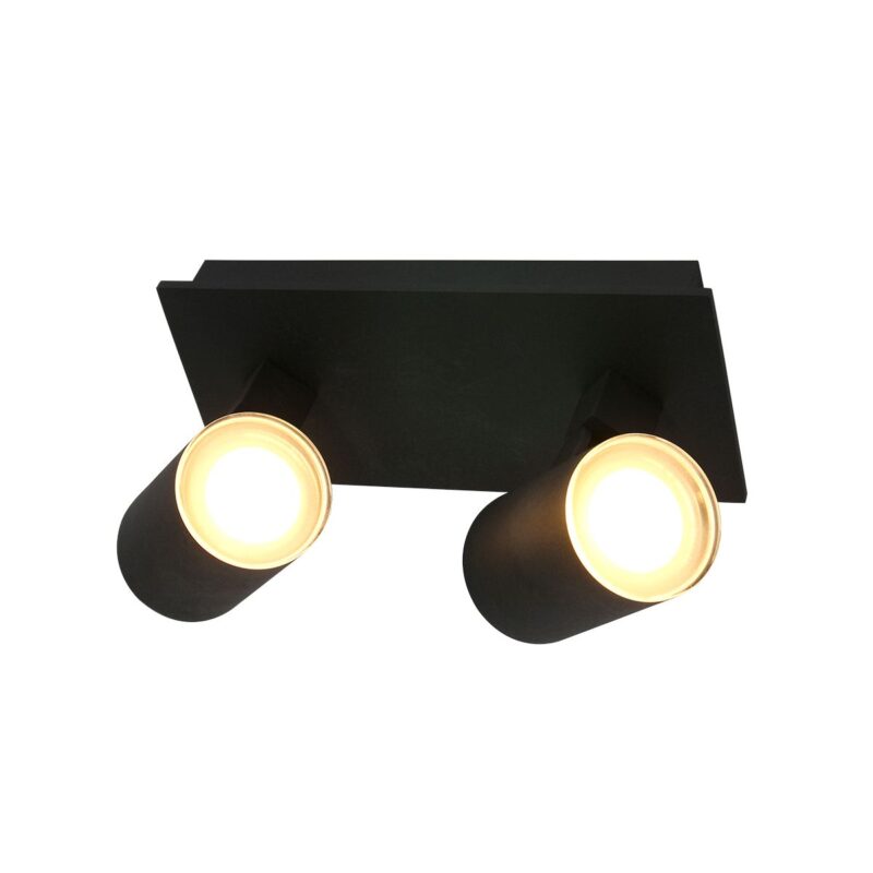 Plafondspot Points Noirs 3060ZW Zwart 2 lichts opbouwspot - Afbeelding 12
