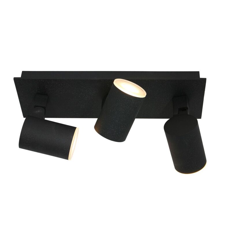 Plafondspot Points Noirs 3061ZW Zwart 3 lichts opbouwspot - Afbeelding 12