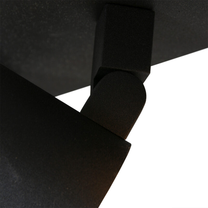 Plafondspot Points Noirs 3061ZW Zwart 3 lichts opbouwspot - Afbeelding 6