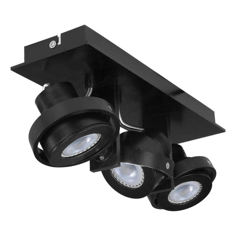Plafondspot Quatro 7551ZW Zwart - Afbeelding 2