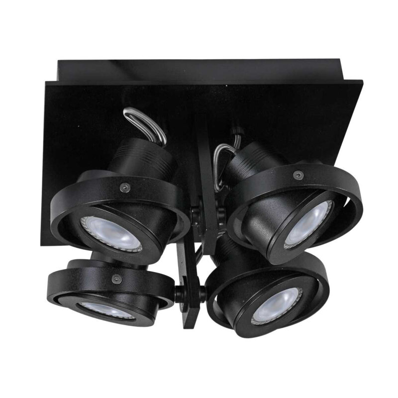 Plafondspot Quatro 7552ZW Zwart - Afbeelding 2