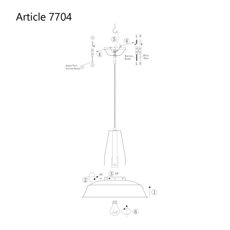 Rode hanglamp Eden 7704RO E27 fitting - Afbeelding 8