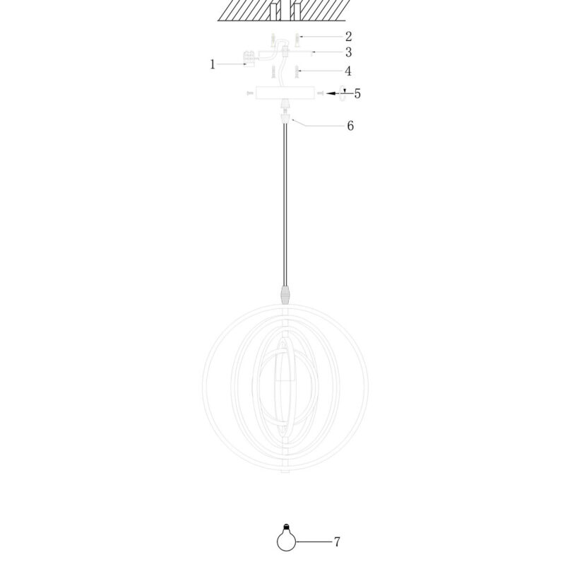 Ronde draaibare hanglamp Muoversi 3491BE Ø45 cm - Afbeelding 9