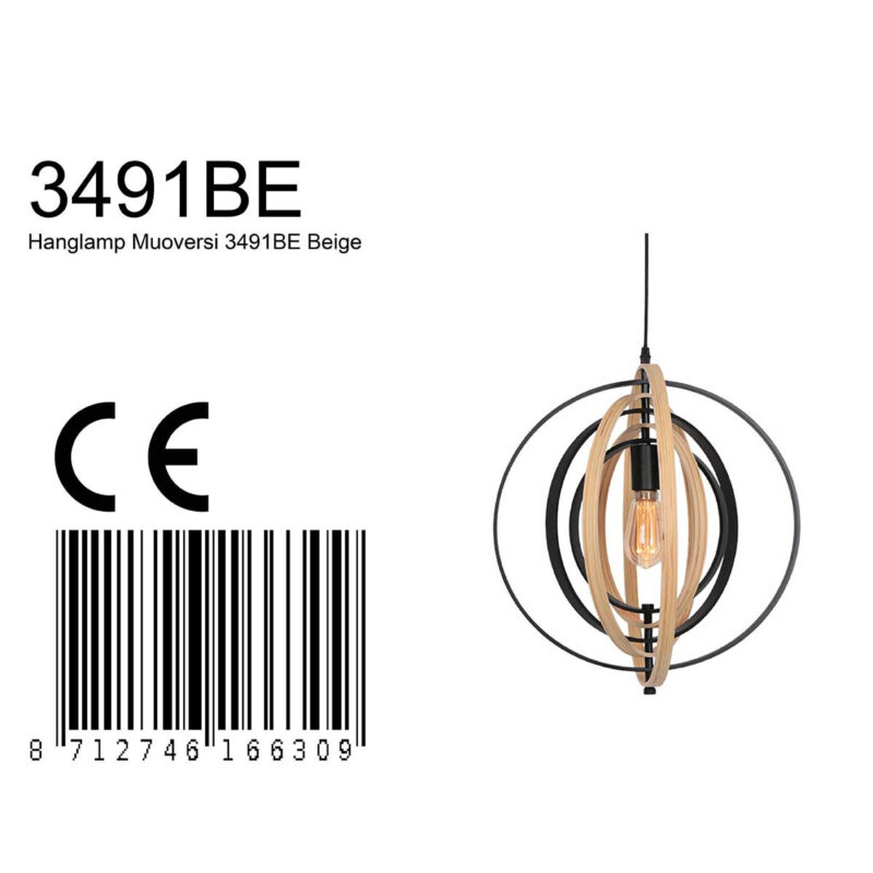 Ronde draaibare hanglamp Muoversi 3491BE Ø45 cm - Afbeelding 8