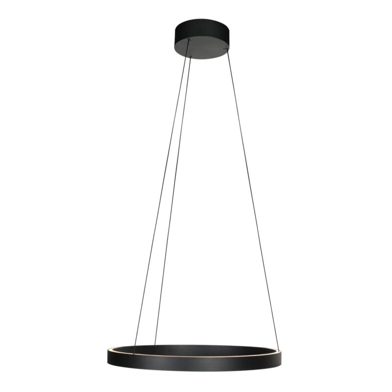 Ronde zwarte hanglamp Mykty 4203ZW – 60 cm diameter, in hoogte verstelbaar met Cable Lift, 7800 lumen - Afbeelding 9