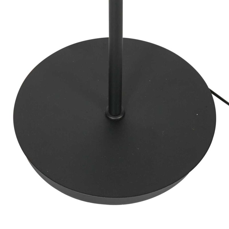 Rund sort gulvlampe Mykty 4201ZW – Ø40 cm, 170 cm høj, 5200 lumen, med gulvdæmper - Billede 5
