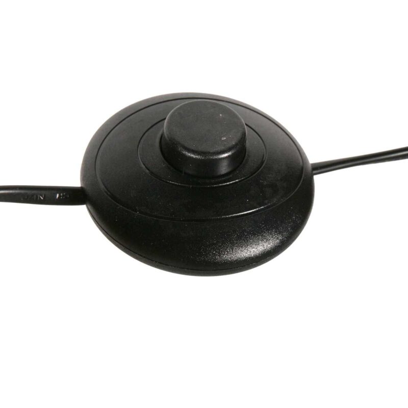 Ronde zwarte vloerlamp Mykty 4201ZW – Ø40 cm, 170 cm hoog, 5200 lumen, met vloerdimmer - Afbeelding 10