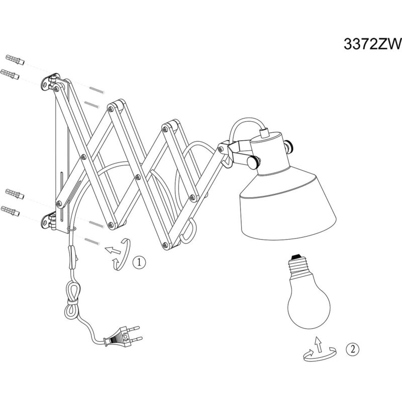 Schaarlamp Porter 3372ZW – Stijlvol, Functioneel & Uniek - Afbeelding 9