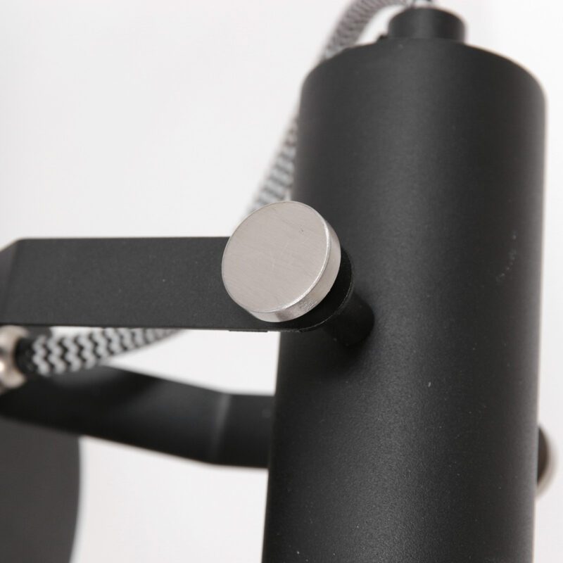 Spot - Wandlamp Acier 3337ZW Zwart met E27 fitting - Afbeelding 3