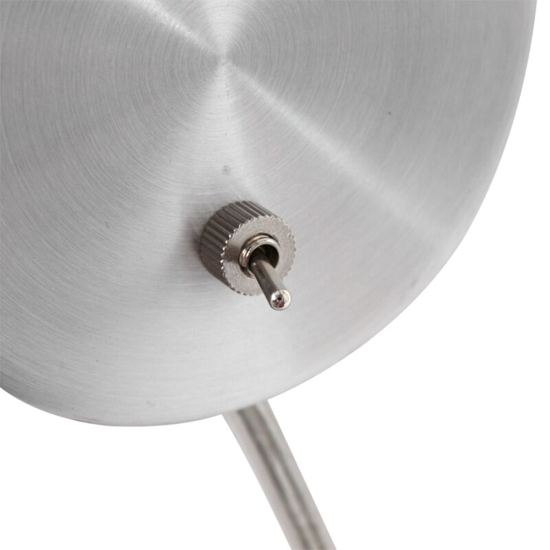 Staal kleurige wandlamp met flexibele arm 3390ST Upround inclusief lichtbron - Afbeelding 11