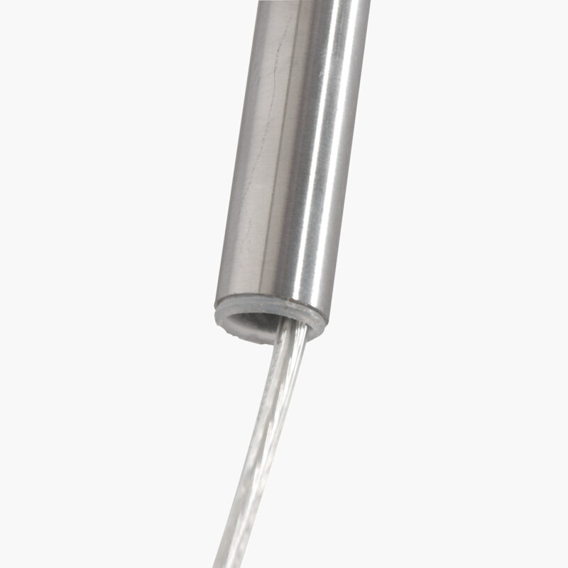 Staalkleurige boog / wandlamp Sparkled Light 8144ST met wit grof linnen ton kap - Afbeelding 12