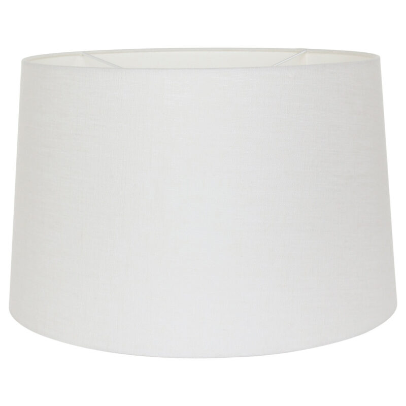 Staalkleurige boog / wandlamp Sparkled Light 8198ST met wit grof linnen taps toelopende kap - Afbeelding 5