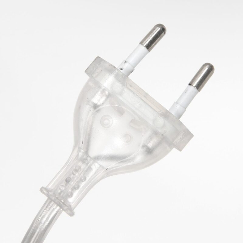 Staalkleurige boog / wandlamp Sparkled Light 8199ST met grijs linnen taps toelopende kap - Afbeelding 14