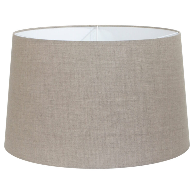 Staalkleurige boog / wandlamp Sparkled Light 8199ST met grijs linnen taps toelopende kap - Afbeelding 5