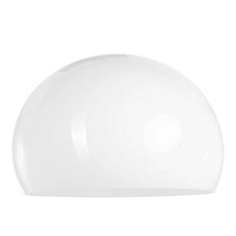 Staalkleurige boog / wandlamp Sparkled Light 8200ST met wit kunststof bol kap - Afbeelding 5