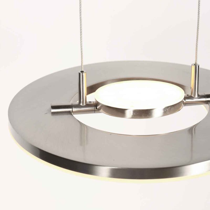 Staalkleurige hanglamp Soleil 4140ST met lift systeem - Afbeelding 11