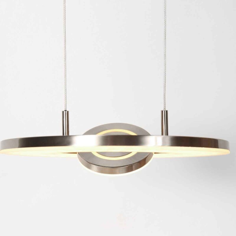 Staalkleurige hanglamp Soleil 4140ST met lift systeem - Afbeelding 14