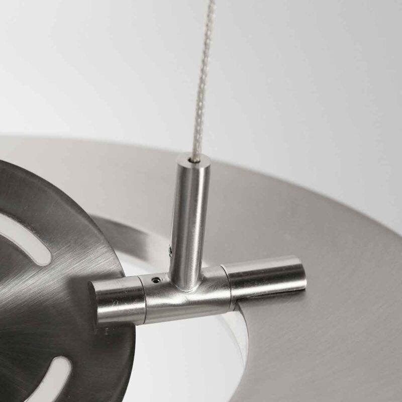 Staalkleurige hanglamp Soleil 4140ST met lift systeem - Afbeelding 7