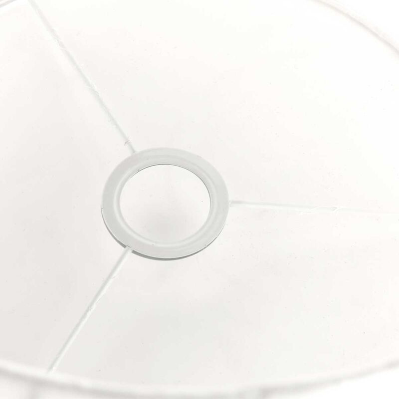 Staalkleurige hanglamp Sparkled Light 3808ST met wit zijden kap van 60cm - Afbeelding 10