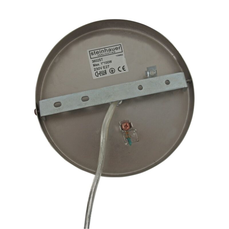Staalkleurige hanglamp Sparkled Light 3993ST met blauw linnen kap - Afbeelding 10