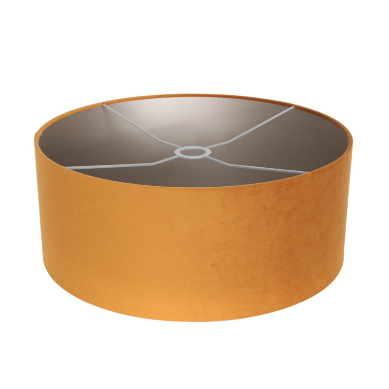 Staalkleurige hanglamp Sparkled Light 8150ST met goud velours kap - Afbeelding 5