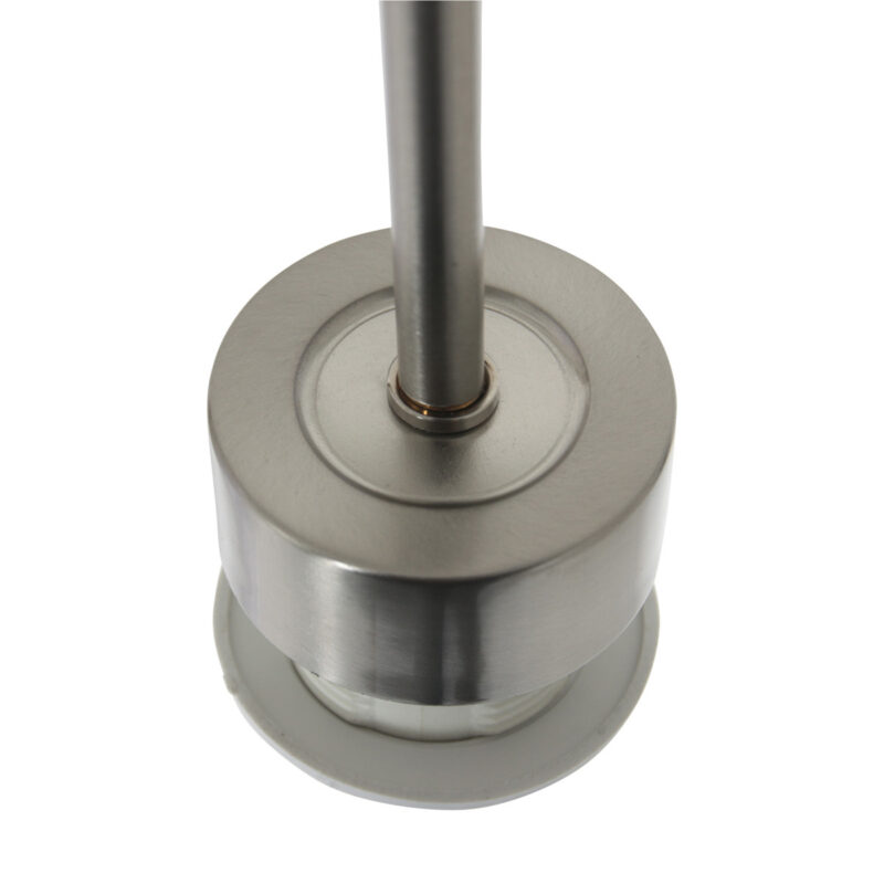 Staalkleurige hanglamp Sparkled Light 9566ST met wit taps toelopende linnen kap - Afbeelding 5
