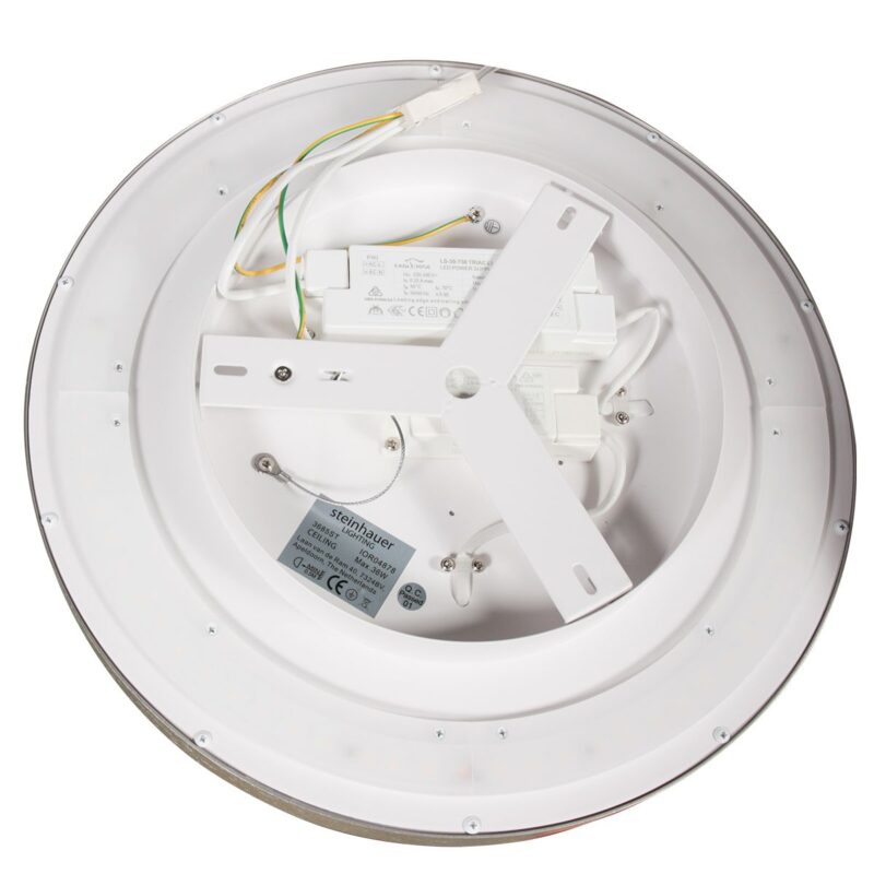Staalkleurige plafondlamp Flady 3685ST Ø40cm - Afbeelding 9