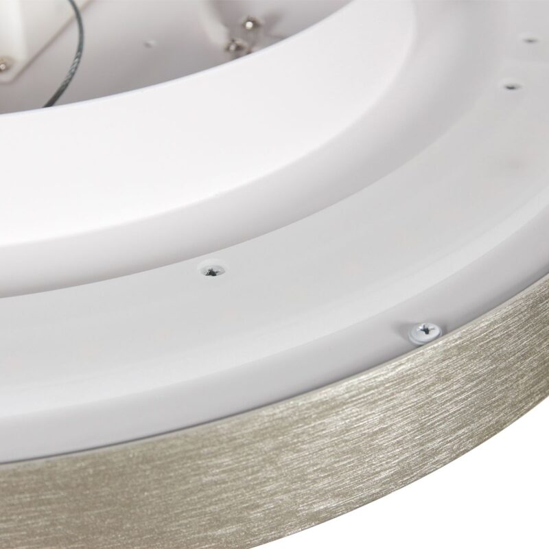 Staalkleurige plafondlamp Flady 3685ST Ø40cm - Afbeelding 4