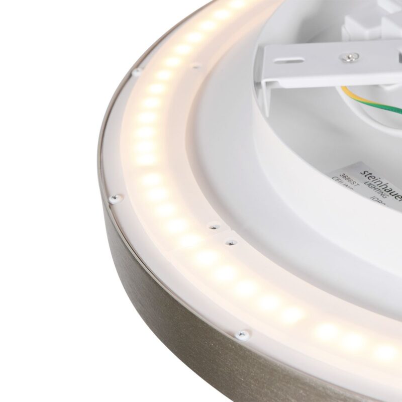 Staalkleurige plafondlamp Flady 3686ST Ø50cm - Afbeelding 4