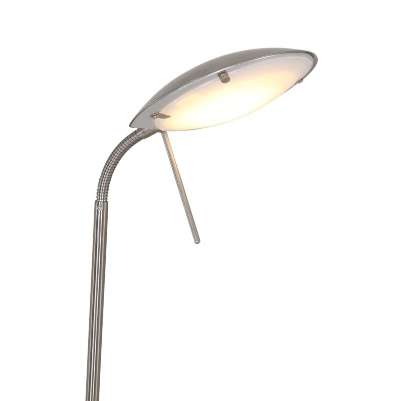 Staalkleurige tafellamp Eloi 1315ST met draai dimmer - Afbeelding 4