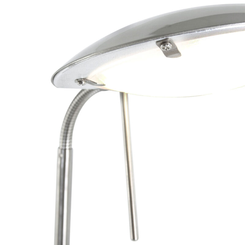 Staalkleurige tafellamp Eloi 1315ST met draai dimmer - Afbeelding 5