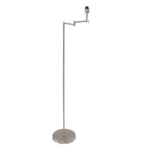 Staalkleurige vloerlamp Bella 3407ST zonder kap
