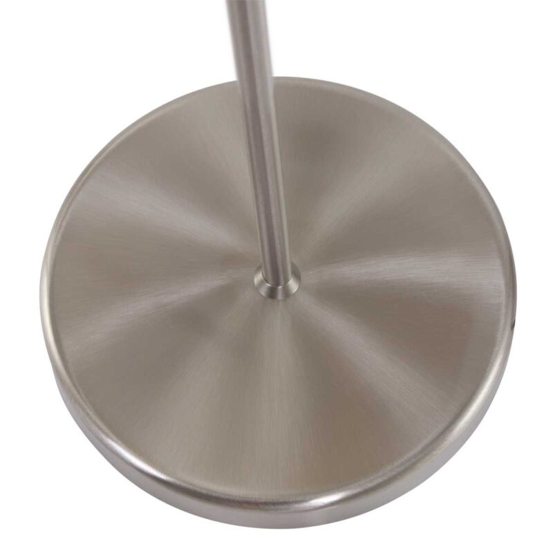 Staalkleurige vloerlamp Bella 3878ST met wit grof linnen kap - Afbeelding 10