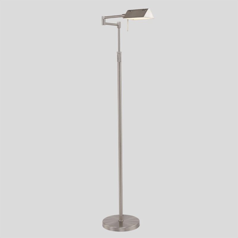 Staalkleurige vloerlamp Karl 5895ST met dimmer en in hoogte verstelbaar - Afbeelding 14