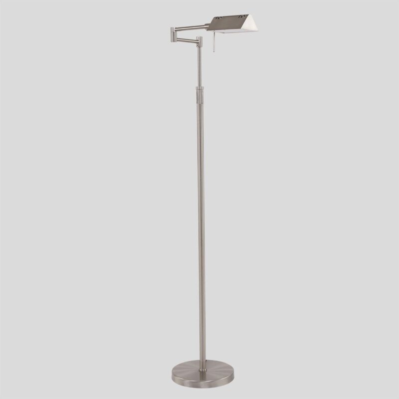 Staalkleurige vloerlamp Karl 5895ST met dimmer en in hoogte verstelbaar - Afbeelding 15
