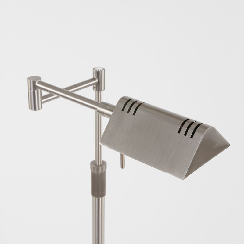 Staalkleurige vloerlamp Karl 5895ST met dimmer en in hoogte verstelbaar - Afbeelding 4