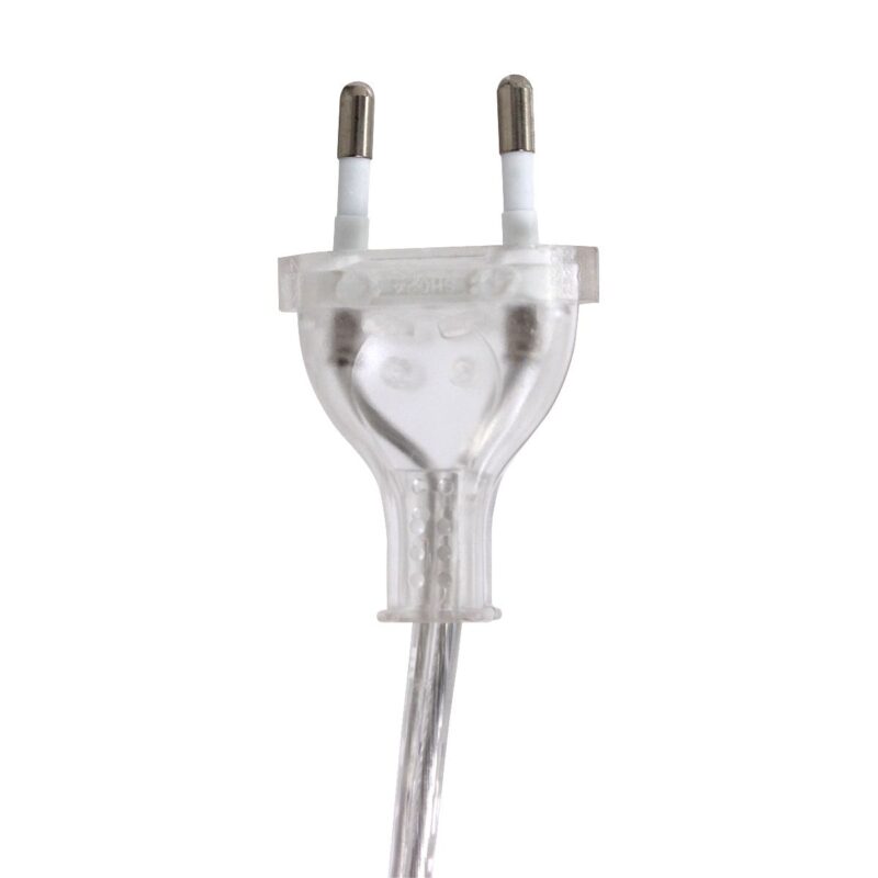 Staalkleurige vloerlamp Prestige Chic 3937ST met blauw grof linnen kap - Afbeelding 12