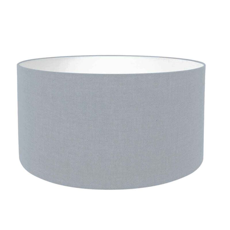 Staalkleurige vloerlamp Prestige Chic 3937ST met blauw grof linnen kap - Afbeelding 5