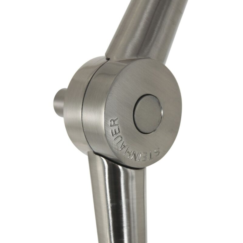 Staalkleurige vloerlamp Prestige Chic 3975ST met zwart linnen kap - Afbeelding 13